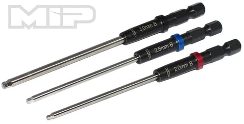 MIP Speed Tip™ Hex Driver Ball Wrench Set Gen 2, Metric (3) 2.0mm, 2.5mm & 3.0mm #9616