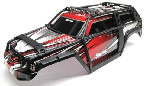 Summit UPDATED BODY (RED & BLACK ExoCage Cover Shell, Traxxas #5607