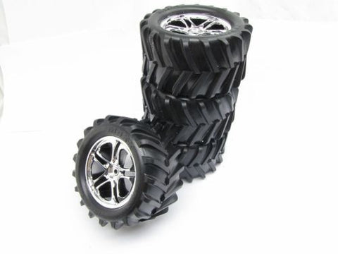 CLASSIC T-maxx 2.5 TIRES (4 WHEELS, Chevon 14mm 5173 tyres 49104