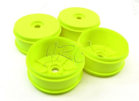 Kyosho Inferno MP9 TKI3 FLUORESCENT YELLOW dish Wheels 17mm rims TKI2 KYO31788B