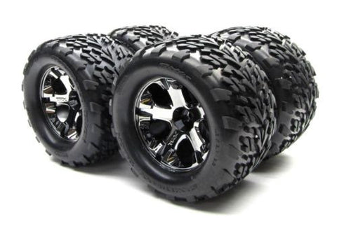 fits Stampede 4x4 VXL TIRES & WHEELS (4) Tyres) 3669A 67086-4