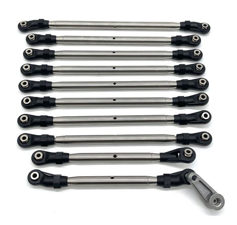 Axial SCX6 Trail Honcho LINKS, Camber links, Steering, w/rod ends & balls, stainless AXI05001