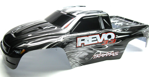 Nitro Revo 3.3 BODY (shell BLACK, WHITE, & SILVER, Decal, Cover 53097-3