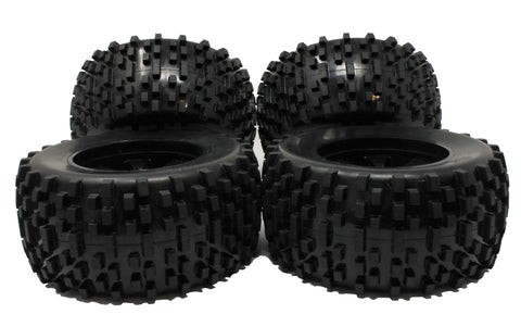Team Corally KRONOS - TIRES & Wheels (MT Racing tyres black rims 6s XP C-00172