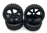 Team Corally ASUGA XTR - TIRES & Wheels (Xl Off-Road tyres black rims C-00288