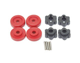 1/10 MAXX Wheel Hubs, (RED washer) 17mm Splined, hex pins Traxxas 89076-4