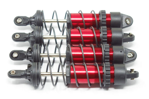 1/10 MAXX SHOCKS (RED-Anodized Gt-maxx 8961r dampers, springs Traxxas 89076-4