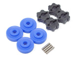 1/10 MAXX Wheel Hubs, (BLUE washer) 17mm Splined, hex pins Traxxas 89076-4