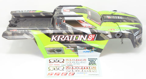 KRATON 8S - Body Shell (GREEN polycarbonate cover & Body Pins Arrma 1/5 AR110002