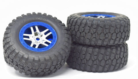 Slayer PRO 4x4 14 mm BLUE TIRES wheels glued factory Set 4 TYRES 59076 ...