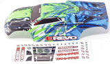 1/16 E-revo BODY, GREEN Blue (Shell cover factory painted Traxxas 71054-1