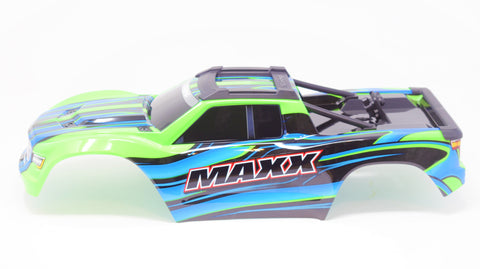 1/10 MAXX BODY cover Shell (GREEN Painted ProGraphics, clipless Traxxas 89076-4