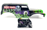 Losi LMT Grave Digger BODY GREEN shell monster truck  LOS04021T1