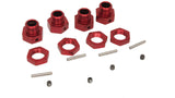 Team Corally JAMBO - 17mm Hex Hubs (Adaptors drive Wheel Red nuts C-00166