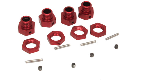 Team Corally PYTHON - 17mm Hex Hubs (Adaptors drive Wheel Red nuts C-00182