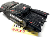 KRATON 6s EXB - Body Shell (BLACK polycarbonate cover, Body Pins Arrma ARA106053