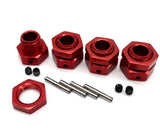 Team Corally PUNISHER - 17mm Hex Hubs (Adaptors drive Wheel Red nuts C-00171