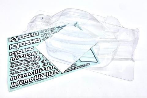 Kyosho Inferno MP10e - CLEAR BODY IFB022 shell stickers decals TKI3 KYO34110