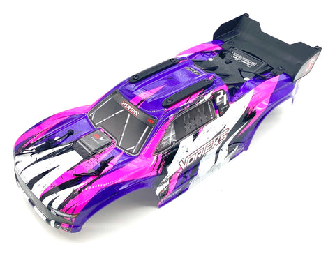 Arrma VORTEKS 4x4 3s BLX - Body Shell (Purple/Pink painted decalled ARA4305V3