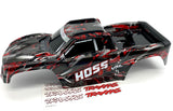 HOSS 4x4 VXL BODY Shell (RED & Black Cover Shell decals 90076-4