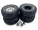 TRX-4 Chevy BLAZER - TIRES & Wheels (8183X S1 Black caps 1.9" chrome 82076-4