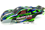 RUSTLER Pro Series VXL  Painted Green BODY shell (cover ProGraphix trimmed 37076-74