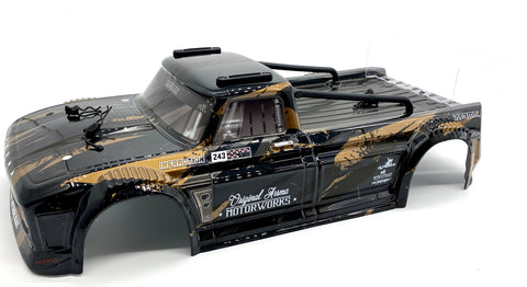 Arrma INFRACTION 4x4 3s BLX - Body Shell (BLACK/GOLD painted decaled trimmed ARA4315V3