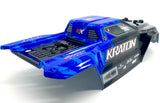 Arrma KRATON 4s 4x4 - Body Shell BLACK/BLUE polycarbonate cover Body Pins ARA4408V2