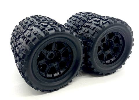 Team Corally SKETER - TIRES & Wheels (Off-Road Grabber tyres black rims C-00191