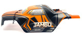 Team Corally JAMBO - Body Shell (Orange/Black polycarbonate cover & Body Pins C-00166