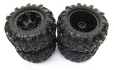 1/16 Summit Tires & WHEELS (Black Geode Canyon tyres Set 4 VXL 72054-5