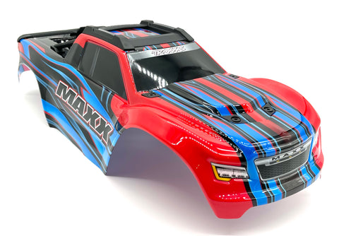 1/10 MAXX BODY cover Shell (RED Painted ProGraphics, clipless Traxxas 89076-4