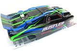 RUSTLER VXL Painted GREEN BODY shell (cover ProGraphix trimmed rtr Traxxas 3707
