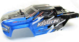 Arrma KRATON 6s V5 BLX - Body Shell (BLUE polycarbonate cover & Body Pins ARA8608V5