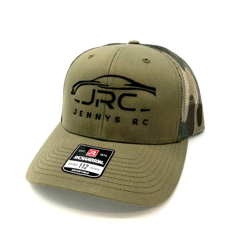 Jennys RC  GREEN & Camo Embroidery Hats - Richardson 112 Tucker lids Merch
