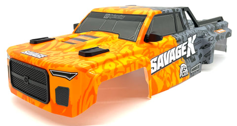 Savage X FLUX V2 BODY Shell Orange/Grey (Cover 160105 Painted) HPI
