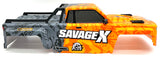 Savage X FLUX V2 BODY Shell Orange/Grey (Cover 160105 Painted) HPI 160101