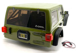 Axial SCX6 Jeep Wrangler BODY, w/ Interior, rollcage, exterior details, lights (Green) AXI05000