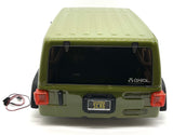 Axial SCX6 Jeep Wrangler BODY, w/ Interior, rollcage, exterior details, lights (Green) AXI05000