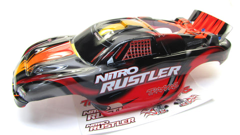 Nitro RUSTLER - Body Shell (RED & Silver Cover ProGraphix 2.5 44096-3