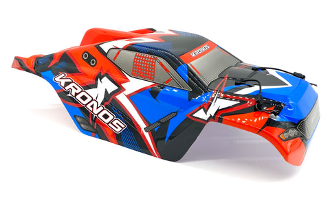 Team Corally KRONOS - Body Shell (Red-Blue polycarbonate cover & Body Pins C-00172