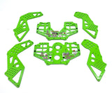 Losi LMT King Sling CHASSIS SIDE PLATES Green aluminum LOS04024