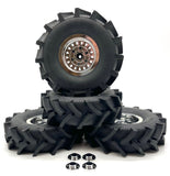 Losi LMT Bog Hog TIRES (Set of 4 Tyres Chrome Rims Wheels) LOS04024