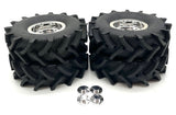 Losi LMT Bog Hog TIRES (Set of 4 Tyres Chrome Rims Wheels) LOS04024