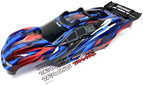 RUSTLER 4x4 BODY Shell (RED & Blue Cover Shell decals VXL 67076-4