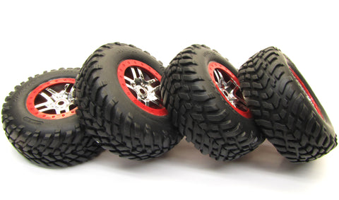 Slayer PRO 4x4 14 mm Red TIRES wheels Glued Factory Set of 4 59076-3