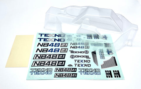 Tekno NB48 2.1 Nitro CLEAR BODY shell cover & Window Mask (TKR9345B) TKR9301