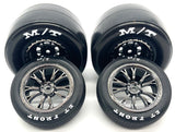 DRAG SLASH - TIRES & WHEELS (front and rear 9474X 9475X glued Tyres 94076-4