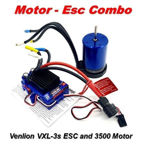 ** Velineon 3s Combo - 3500 VXL Brushless MOTOR and VXL-3s ESC Rustler 37076-4