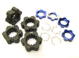 fits XRT Wheel Hubs, (BLUE) 17mm x-maxx serrated Nuts & Hex Clips 78086-4